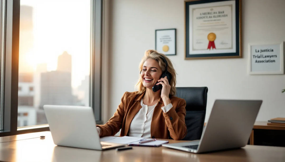 An individual on the phone negotiating with an insurance company regarding a personal injury claim.